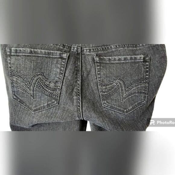 L.E.I Junior's Briget Curvy Boot *BLACK* Embroidered pockets SZ 9 - Picture 5 of 7